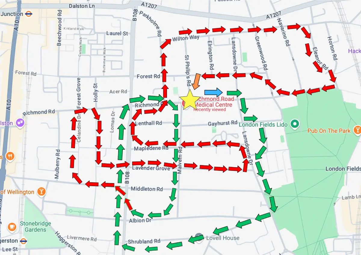 santa comes to hackney map
