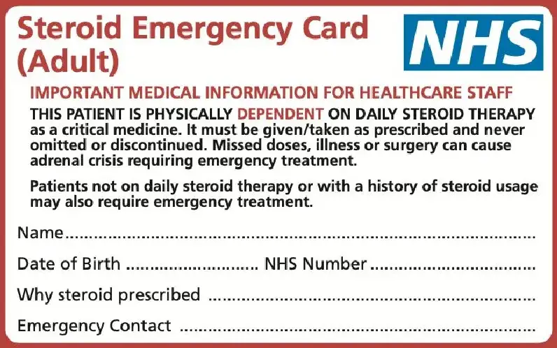 steroid card front